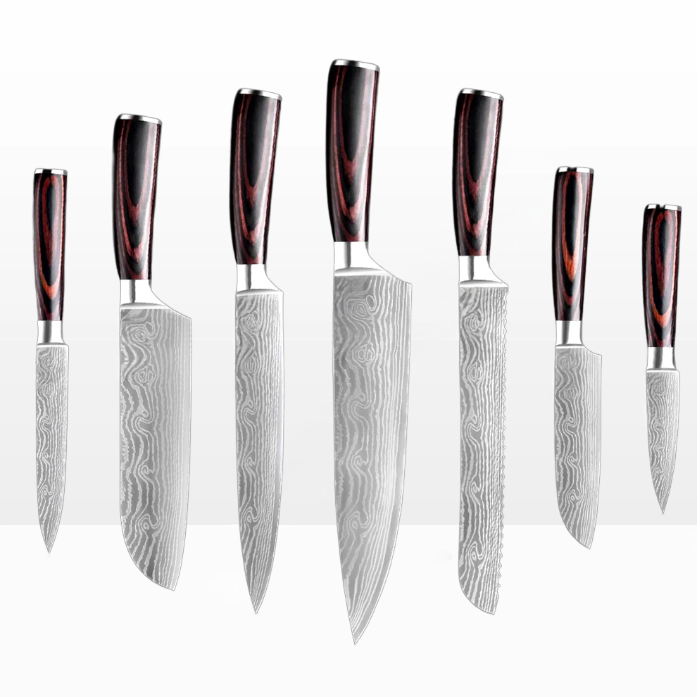 Rosewood 7-Piece Knife Set