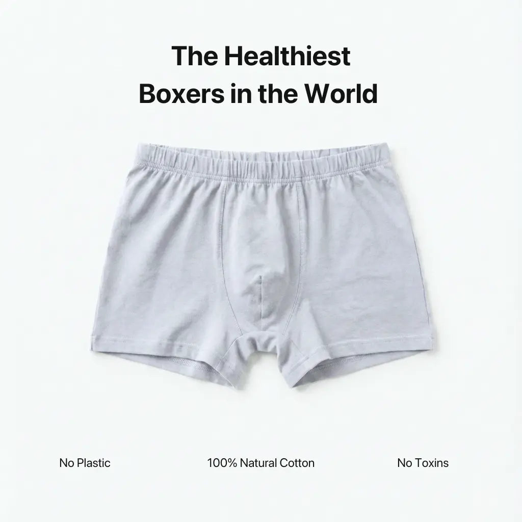 100% Cotton Boxer (Light Gray)
