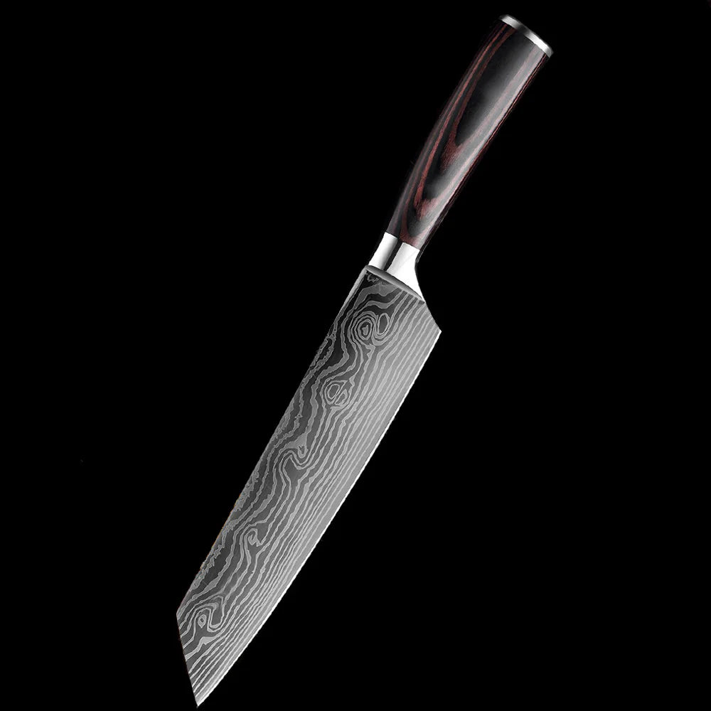 Rosewood Damascus Chef's Knife (Kiritsuke)