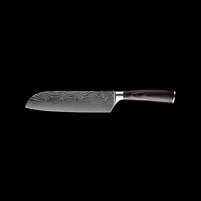 Rosewood Damascus Chef's Knife (Santoku)