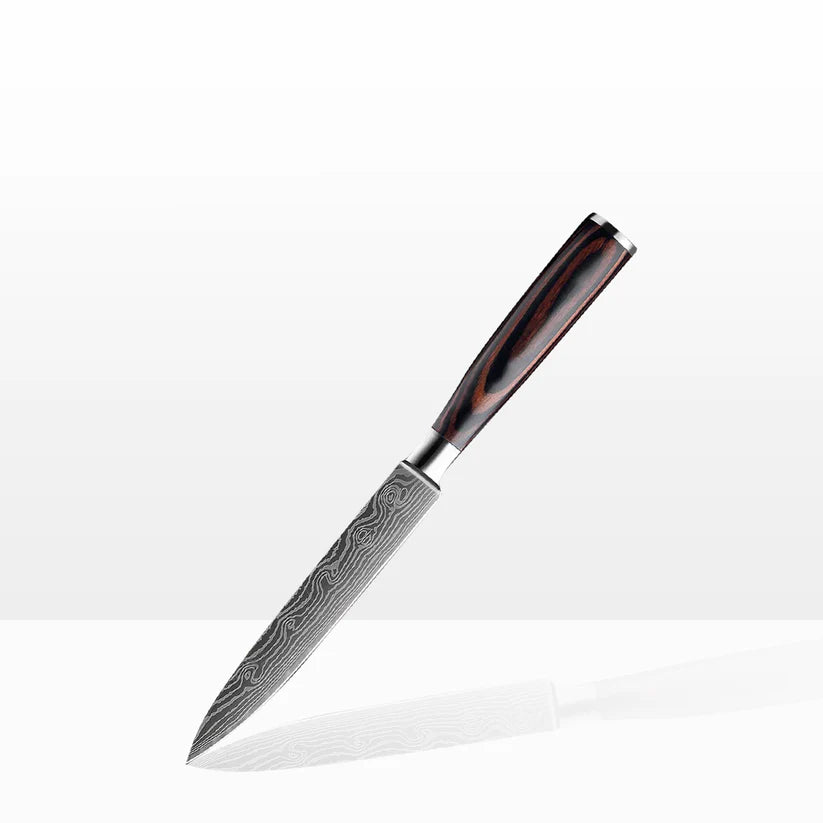 Rosewood Damascus Slicing Knife (Yanagiba)