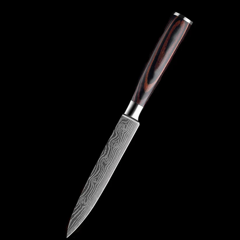 Rosewood Damascus Slicing Knife (Yanagiba)